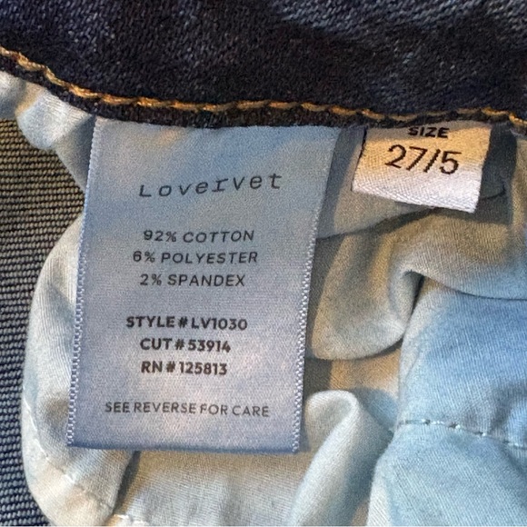 Lovervet Vintage High Rise Stretch Crop Distressed Straight Jean, Sz 27/5 - Picture 16 of 16